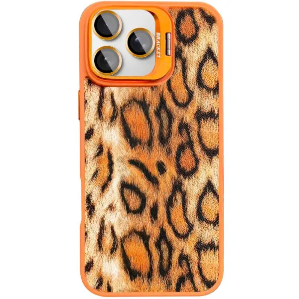 Чохол TPU+PC Wild Leopard with Magnetic Fit and Lens для Apple iPhone 16 Pro Max (6.9") — Помаранчевий — фото 2 Чохол TPU+PC Wild Leopard with Magnetic Fit and Lens для Apple iPhone 16 Pro Max (6.9") — Помаранчевий — фото 2