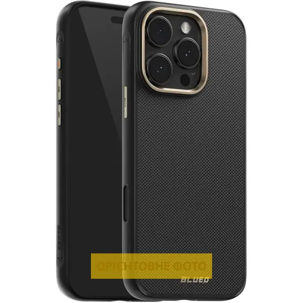 TPU+PC чехол Blueo Aramid Fiber with Magnetic Fit для Apple iPhone 16 Pro Max (6.9") — Черный — фото 2 TPU+PC чехол Blueo Aramid Fiber with Magnetic Fit для Apple iPhone 16 Pro Max (6.9") — Черный — фото 2