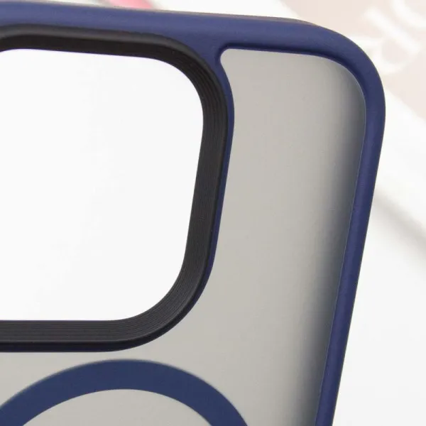 TPU+PC чехол Metal Buttons with Magnetic Fit для Apple iPhone 16 Pro Max (6.9") — Синий — фото 5