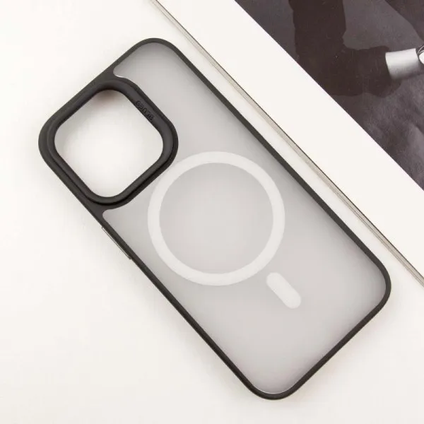 TPU+PC чехол Blueo Skin Friendly Frosted with Magnetic Fit для Apple iPhone 16 Pro Max (6.9") — Черный — фото 2 TPU+PC чехол Blueo Skin Friendly Frosted with Magnetic Fit для Apple iPhone 16 Pro Max (6.9") — Черный — фото 2