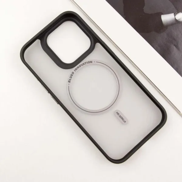 TPU+PC чехол Blueo Skin Friendly Frosted with Magnetic Fit для Apple iPhone 16 Pro Max (6.9") — Черный — фото 3 TPU+PC чехол Blueo Skin Friendly Frosted with Magnetic Fit для Apple iPhone 16 Pro Max (6.9") — Черный — фото 3