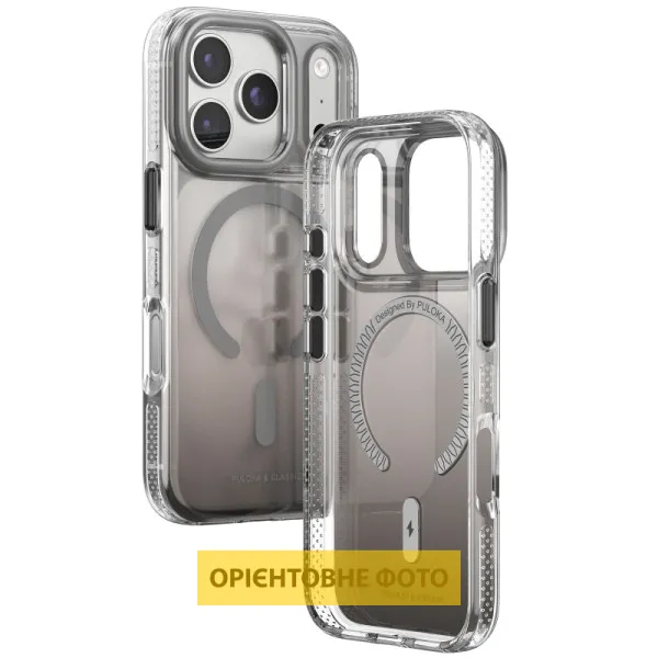 Чехол TPU+PC Puloka Resplendent with Magnetic Fit для Apple iPhone 16 Pro Max (6.9") — Серый — фото 2 Чехол TPU+PC Puloka Resplendent with Magnetic Fit для Apple iPhone 16 Pro Max (6.9") — Серый — фото 2