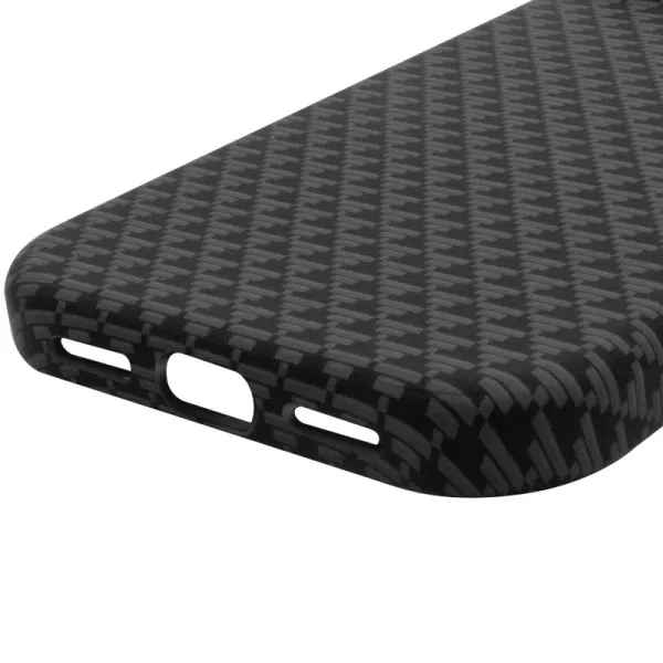 Чехол TPU+PC KVZV Triangular Pattern with Magnetic Fit для Apple iPhone 16 Pro Max (6.9") — Черный — фото 5 Чехол TPU+PC KVZV Triangular Pattern with Magnetic Fit для Apple iPhone 16 Pro Max (6.9") — Черный — фото 5