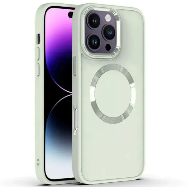 TPU чохол Bonbon Metal Style with Magnetic Fit для Apple iPhone 16 Pro Max (6.9") — Білий — фото 1