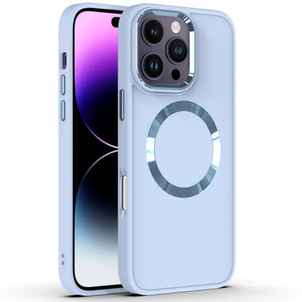 TPU чохол Bonbon Metal Style with Magnetic Fit для Apple iPhone 16 Pro Max (6.9") — Блакитний — фото 1
