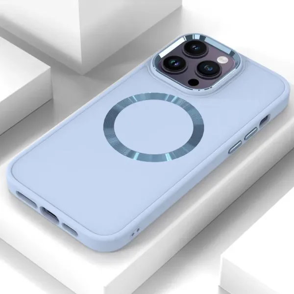 TPU чохол Bonbon Metal Style with Magnetic Fit для Apple iPhone 16 Pro Max (6.9") — Блакитний — фото 2