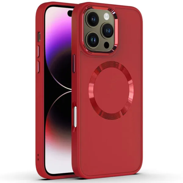 TPU чохол Bonbon Metal Style with Magnetic Fit для Apple iPhone 16 Pro Max (6.9") — Червоний — фото 1