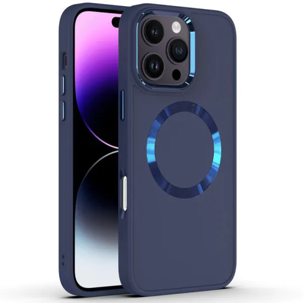 TPU чохол Bonbon Metal Style with Magnetic Fit для Apple iPhone 16 Pro Max (6.9") — Синій — фото 1 TPU чохол Bonbon Metal Style with Magnetic Fit для Apple iPhone 16 Pro Max (6.9") — Синій — фото 1