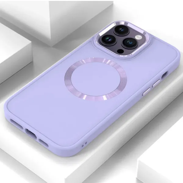TPU чохол Bonbon Metal Style with Magnetic Fit для Apple iPhone 16 Pro Max (6.9") — Бузковий — фото 2