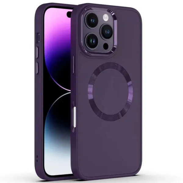 TPU чохол Bonbon Metal Style with Magnetic Fit для Apple iPhone 16 Pro Max (6.9") — Фіолетовий — фото 1 TPU чохол Bonbon Metal Style with Magnetic Fit для Apple iPhone 16 Pro Max (6.9") — Фіолетовий — фото 1