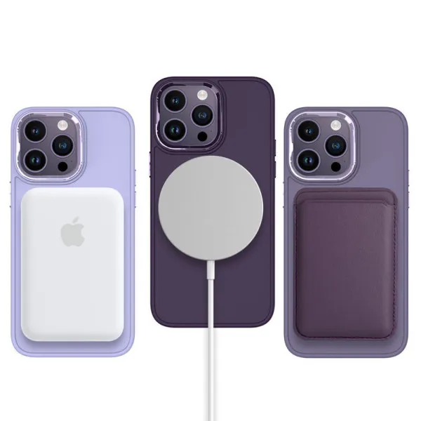 TPU чохол Bonbon Metal Style with Magnetic Fit для Apple iPhone 16 Pro Max (6.9") — Фіолетовий — фото 3 TPU чохол Bonbon Metal Style with Magnetic Fit для Apple iPhone 16 Pro Max (6.9") — Фіолетовий — фото 3