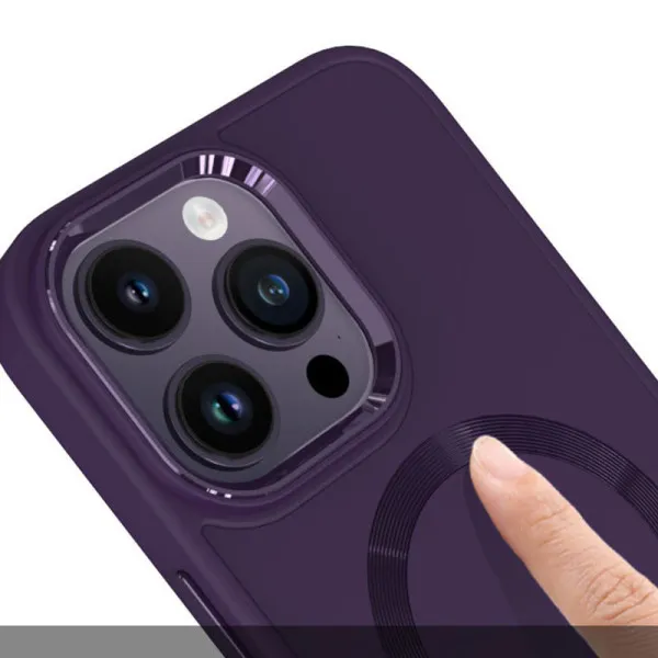 TPU чохол Bonbon Metal Style with Magnetic Fit для Apple iPhone 16 Pro Max (6.9") — Фіолетовий — фото 4 TPU чохол Bonbon Metal Style with Magnetic Fit для Apple iPhone 16 Pro Max (6.9") — Фіолетовий — фото 4