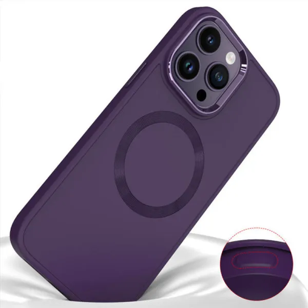 TPU чохол Bonbon Metal Style with Magnetic Fit для Apple iPhone 16 Pro Max (6.9") — Фіолетовий — фото 5 TPU чохол Bonbon Metal Style with Magnetic Fit для Apple iPhone 16 Pro Max (6.9") — Фіолетовий — фото 5