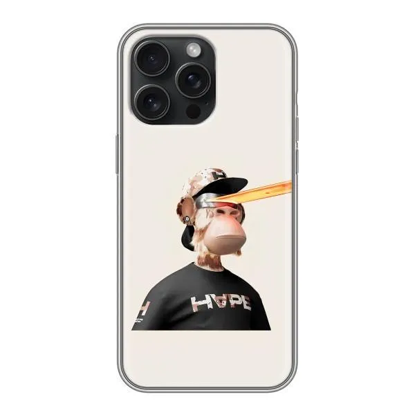 Чехол с принтом «обезьяна NFT в очках» для iPhone 16 Pro Max