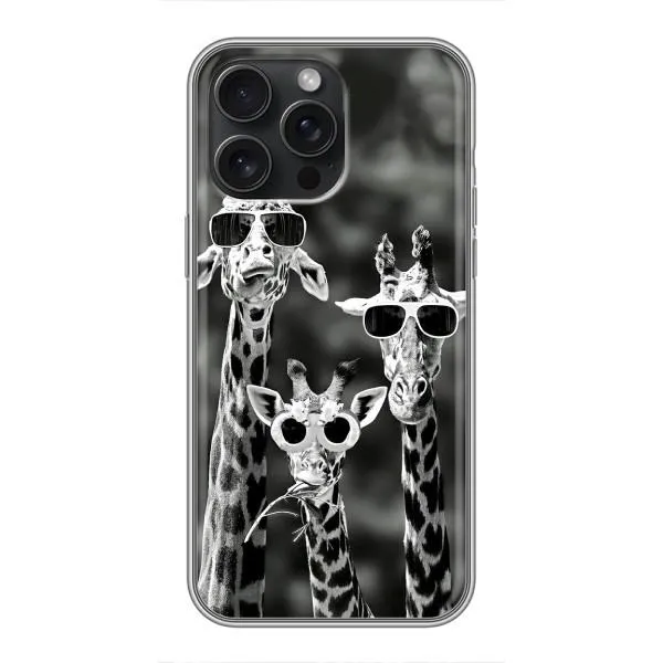 Чехол с принтом «Жирафы в очках» для iPhone 16 Pro Max