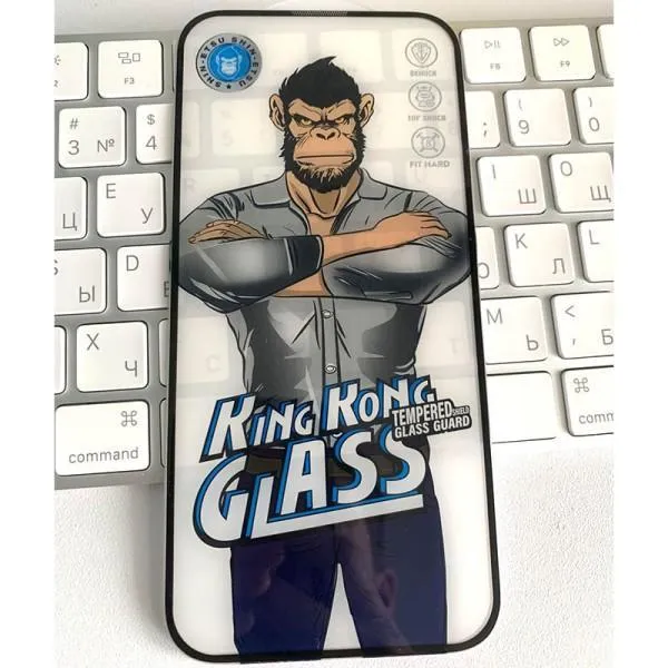 Защитное 2.5D стекло King Kong HD для Apple iPhone 16 Pro (6.3") — Черный — фото 3 Защитное 2.5D стекло King Kong HD для Apple iPhone 16 Pro (6.3") — Черный — фото 3