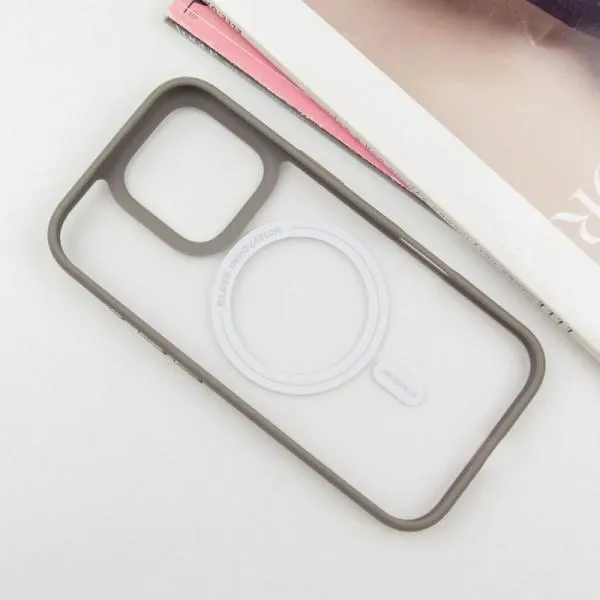 TPU+PC чохол Blueo Skin Friendly Frosted with Magnetic Fit для Apple iPhone 16 Pro (6.3") — Сірий — фото 3 TPU+PC чохол Blueo Skin Friendly Frosted with Magnetic Fit для Apple iPhone 16 Pro (6.3") — Сірий — фото 3