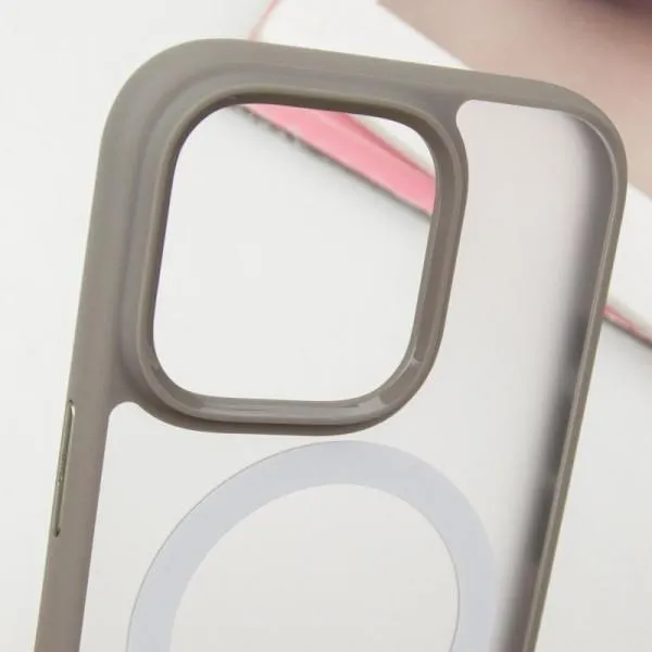 TPU+PC чохол Blueo Skin Friendly Frosted with Magnetic Fit для Apple iPhone 16 Pro (6.3") — Сірий — фото 4 TPU+PC чохол Blueo Skin Friendly Frosted with Magnetic Fit для Apple iPhone 16 Pro (6.3") — Сірий — фото 4