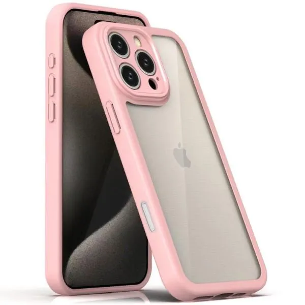 TPU чехол Transparent + Colour 1,5mm для Apple iPhone 16 Pro (6.3") — Розовый — фото 1 TPU чехол Transparent + Colour 1,5mm для Apple iPhone 16 Pro (6.3") — Розовый — фото 1