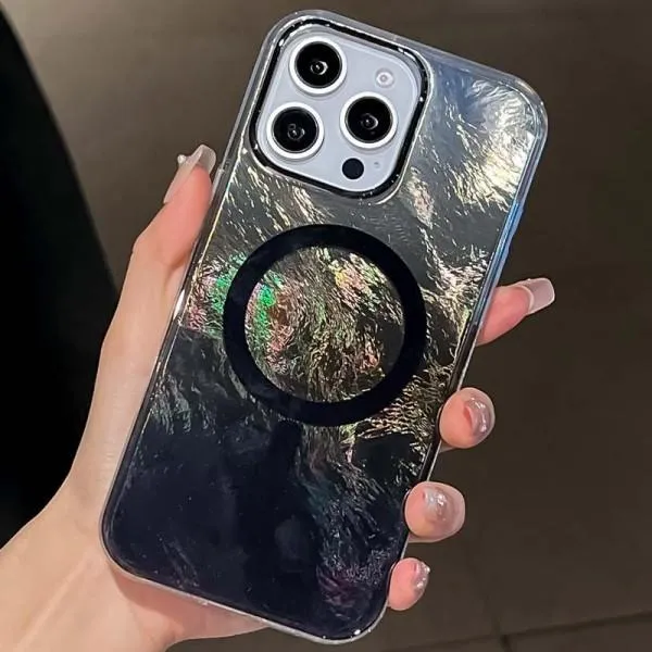 Чехол TPU Shiny Mountain Magnetic Fit для Apple iPhone 16 Pro (6.3") — Черный — фото 3