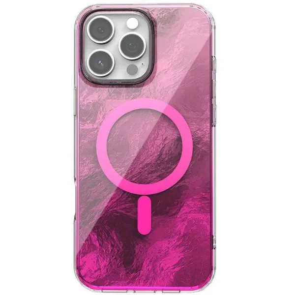 Чехол TPU Shiny Mountain Magnetic Fit для Apple iPhone 16 Pro (6.3") — Розовый — фото 1