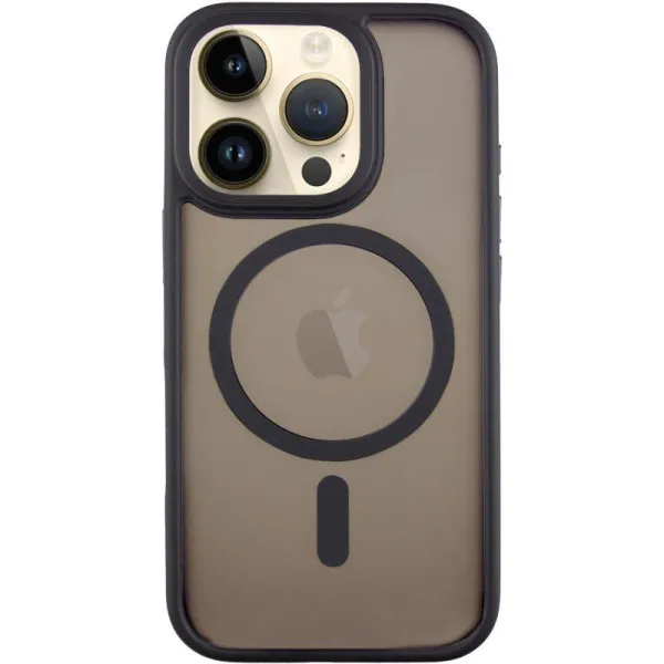 TPU+PC чохол Metal Buttons with Magnetic Fit для Apple iPhone 16 Pro (6.3") — Чорний — фото 1 TPU+PC чохол Metal Buttons with Magnetic Fit для Apple iPhone 16 Pro (6.3") — Чорний — фото 1