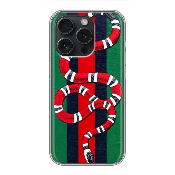 Чехол с принтом «Gucci змия» для iPhone 16 Pro Чехол с принтом «Gucci змия» для iPhone 16 Pro