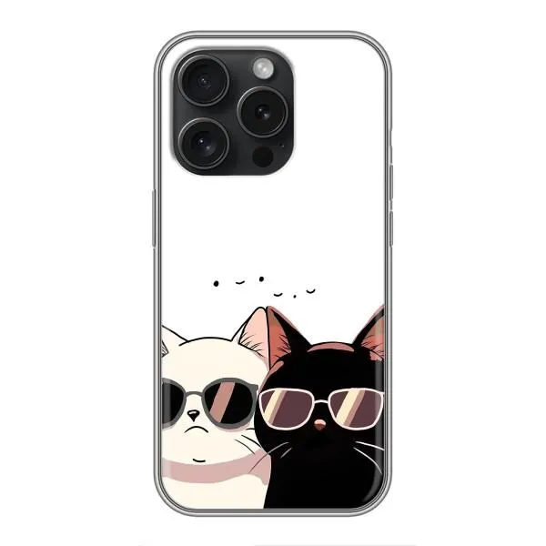 Чехол с принтом «Коты в очках» для iPhone 16 Pro