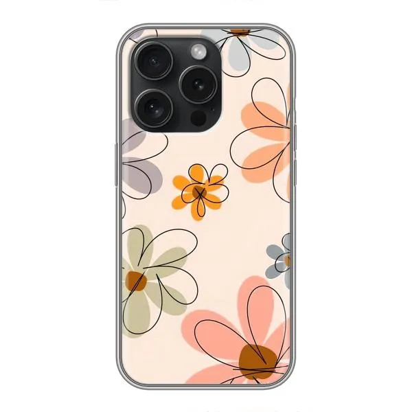 Чехол с принтом «Разноцветные цветы» для iPhone 16 Pro