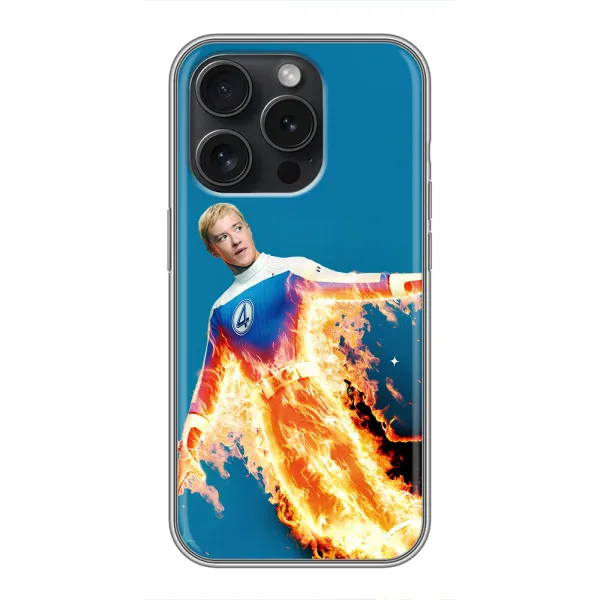Чехол с принтом «Человек-факел в огне» для iPhone 16 Pro Чехол с принтом «Человек-факел в огне» для iPhone 16 Pro