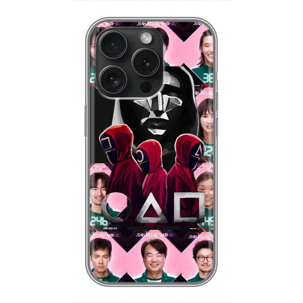 Чехол с принтом «Участники Игра кальмара» для iPhone 16 Pro Чехол с принтом «Участники Игра кальмара» для iPhone 16 Pro