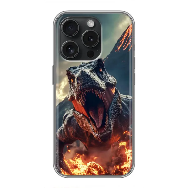 Чехол с принтом «Огненный динозавр» для iPhone 16 Pro Чехол с принтом «Огненный динозавр» для iPhone 16 Pro