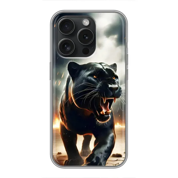 Чехол с принтом «Черная пантера» для iPhone 16 Pro Чехол с принтом «Черная пантера» для iPhone 16 Pro