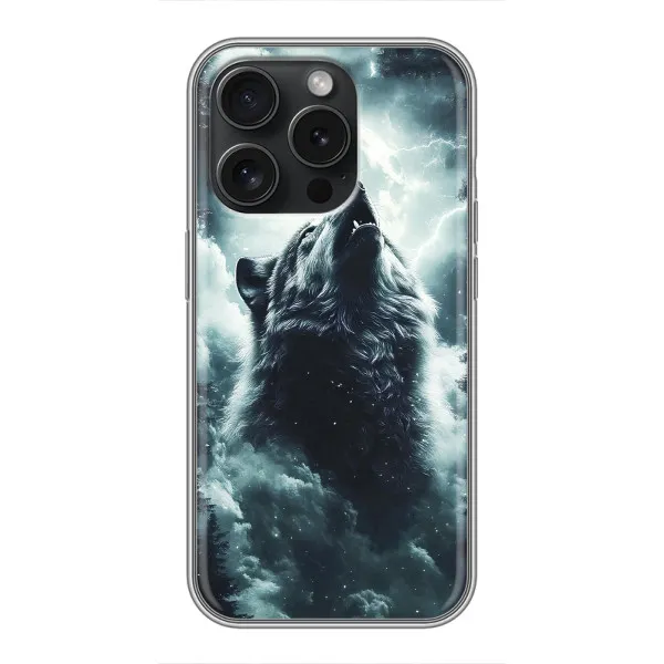 Чехол с принтом «Волк в облаках» для iPhone 16 Pro Чехол с принтом «Волк в облаках» для iPhone 16 Pro