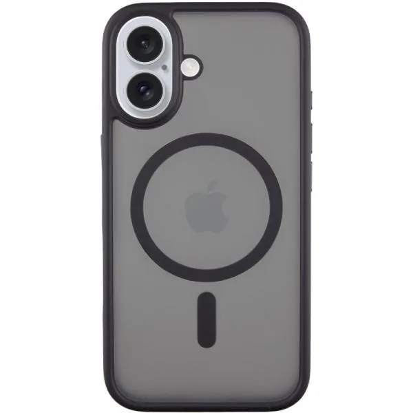 TPU+PC чехол Metal Buttons with Magnetic Fit для Apple iPhone 16 (6.1") — Черный — фото 1 TPU+PC чехол Metal Buttons with Magnetic Fit для Apple iPhone 16 (6.1") — Черный — фото 1