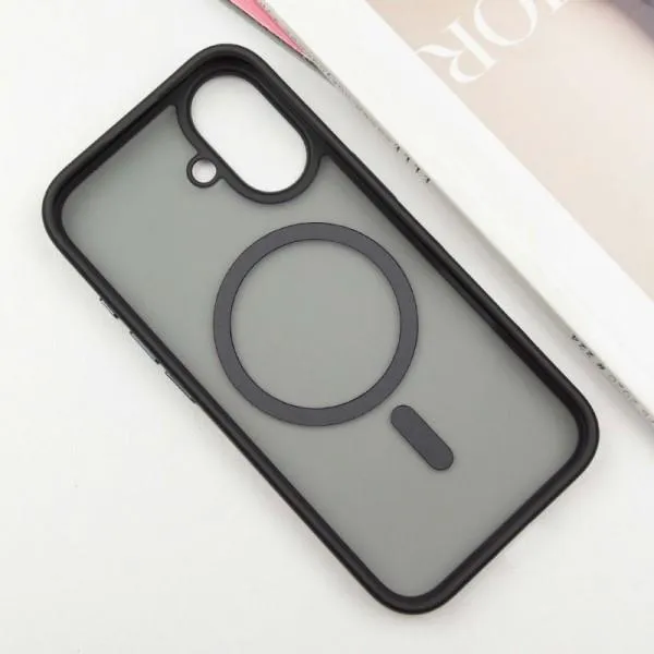 TPU+PC чехол Metal Buttons with Magnetic Fit для Apple iPhone 16 (6.1") — Черный — фото 3 TPU+PC чехол Metal Buttons with Magnetic Fit для Apple iPhone 16 (6.1") — Черный — фото 3