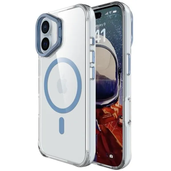 Чехол TPU Space Case Apex with Magnetic Fit для Apple iPhone 16 (6.1") — Темно-синий — фото 1