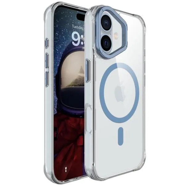 Чехол TPU Space Case Apex with Magnetic Fit для Apple iPhone 16 (6.1") — Темно-синий — фото 3