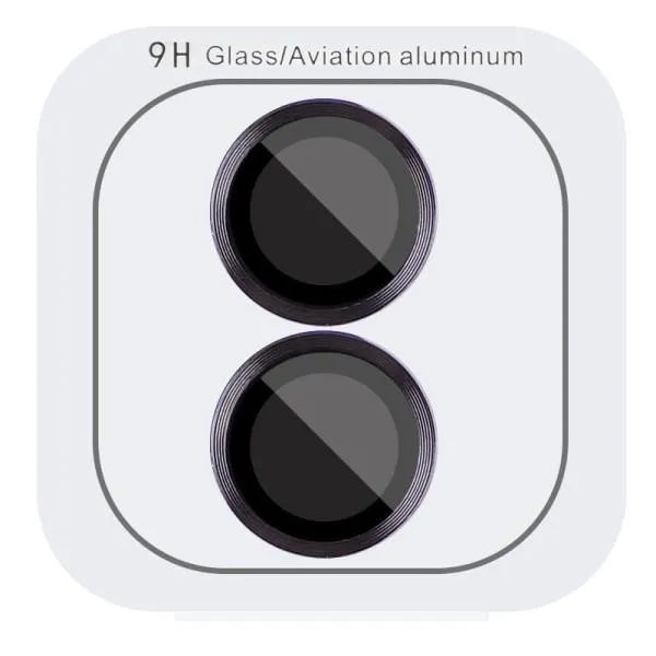 Защитное стекло Metal Classic на камеру (в упак.) для Apple iPhone 16 (6.1") / 16 Plus (6.7") — Черный — фото 1