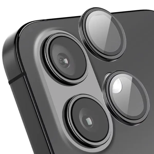 Защитное стекло Metal Classic на камеру (в упак.) для Apple iPhone 16 (6.1") / 16 Plus (6.7") — Черный — фото 4
