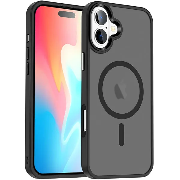 Чехол Ummi Colorful with Magnetic Fit для Apple iPhone 16 (6.1") — Черный — фото 1 Чехол Ummi Colorful with Magnetic Fit для Apple iPhone 16 (6.1") — Черный — фото 1
