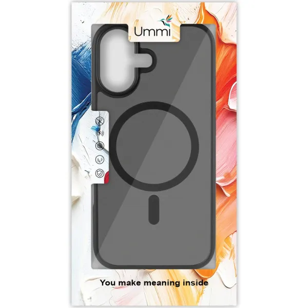Чехол Ummi Colorful with Magnetic Fit для Apple iPhone 16 (6.1") — Черный — фото 3 Чехол Ummi Colorful with Magnetic Fit для Apple iPhone 16 (6.1") — Черный — фото 3