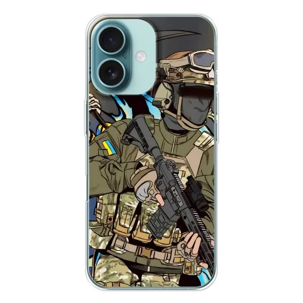Чехол с принтом «Воин ВСУ» для iPhone 16