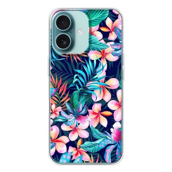 Чехол с принтом «Красочные цветы» для iPhone 16 Чехол с принтом «Красочные цветы» для iPhone 16