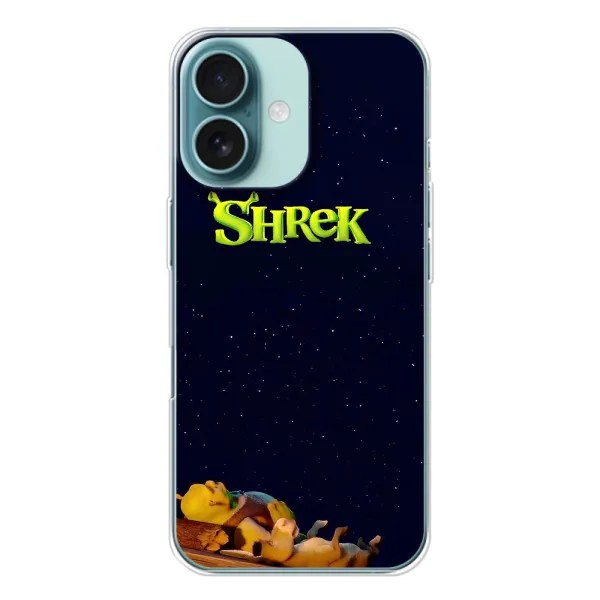 Чехол с принтом «Отдыхающий Шрек» для iPhone 16