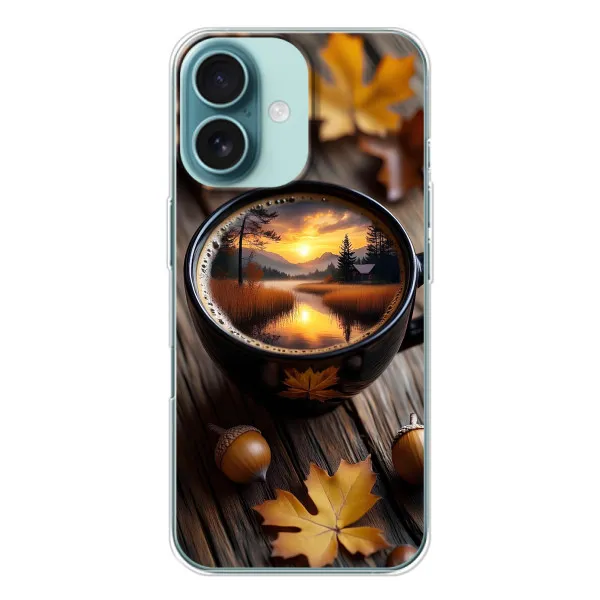Чехол с принтом «Темный кофе» для iPhone 16