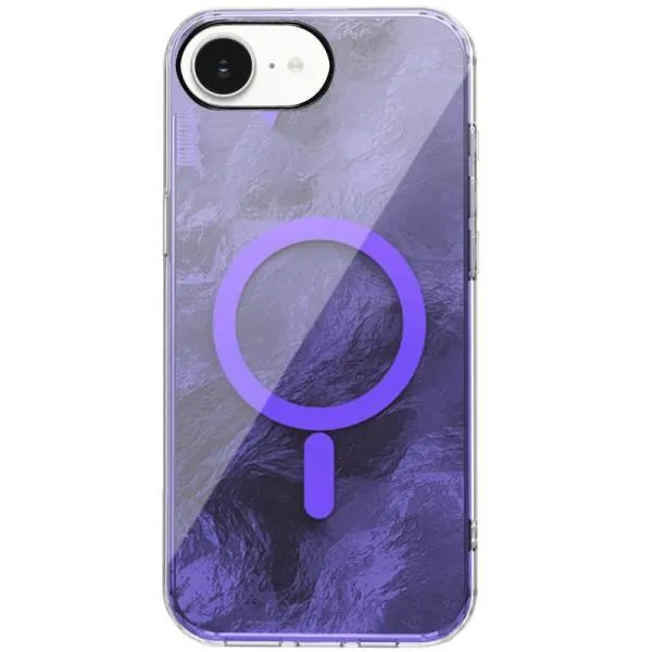 Чехол TPU Shiny Mountain Magnetic Fit для Apple iPhone 16e / 17e (6.1") — Фиолетовый — фото 1
