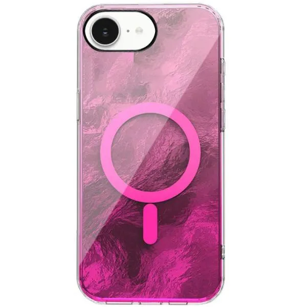 Чехол TPU Shiny Mountain Magnetic Fit для Apple iPhone 16e / 17e (6.1") — Розовый — фото 1 Чехол TPU Shiny Mountain Magnetic Fit для Apple iPhone 16e / 17e (6.1") — Розовый — фото 1