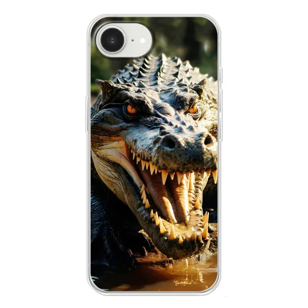 Чехол с принтом «Опасный крокодил» для iPhone 16e Чехол с принтом «Опасный крокодил» для iPhone 16e