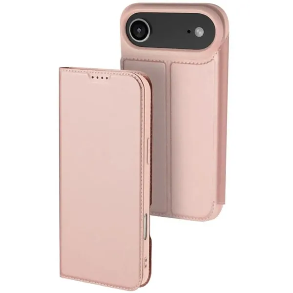 Чехол-книжка Dux Ducis с карманом для визиток для Apple iPhone 17 Air (6.5") — Rose Gold — фото 1 Чехол-книжка Dux Ducis с карманом для визиток для Apple iPhone 17 Air (6.5") — Rose Gold — фото 1